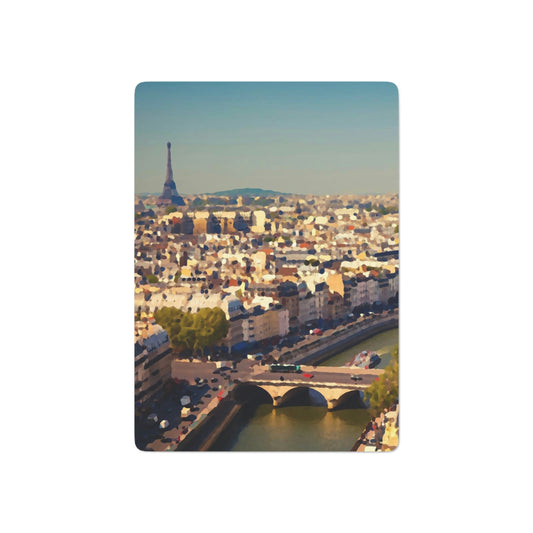 Custom Poker Cards ... Au Paris ... "Along The River Seine" ... Barbara Joan Bonnell-Holt: 1972 ... Original Works ...