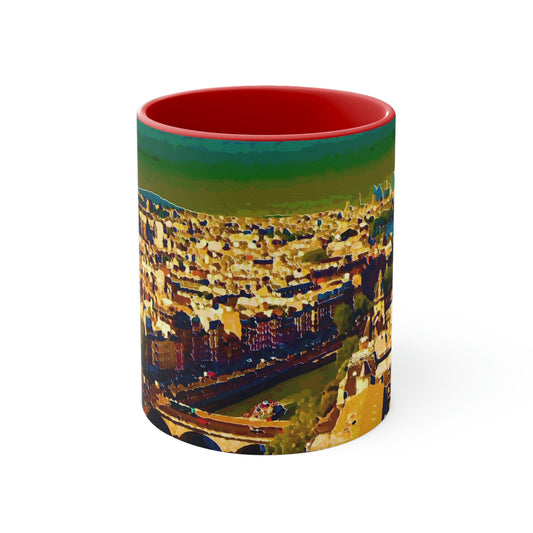Accent Coffee Mug, 11oz ... Au Paris ... "Along The River Seine" ... Barbara Joan Bonnel-Holt: 1972 ... Original Works ...