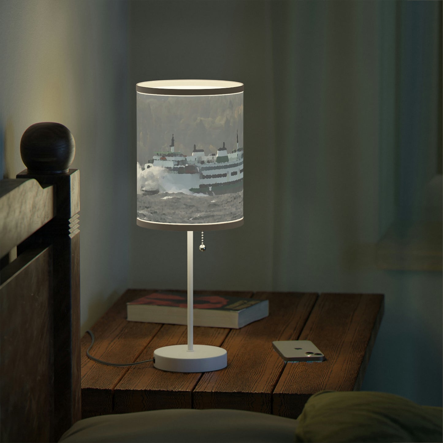Lamp on a Stand, US|CA plug ... WADOT Ferry Crossing ... "A Very Rough Day" ... Mulkiteo Route ... Family Archives ... Early 1990's' ... Original Works ...