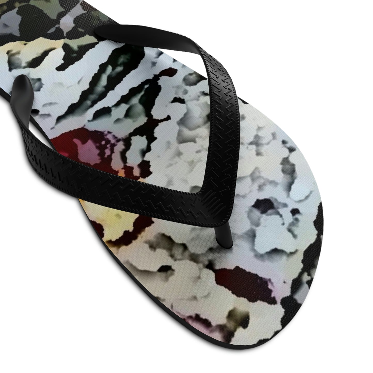 Unisex Flip-Flops ... "A Friendly Flower" ... Pointsettia 'Pointing' ... Original Works ... (Supplied Photograph) ...