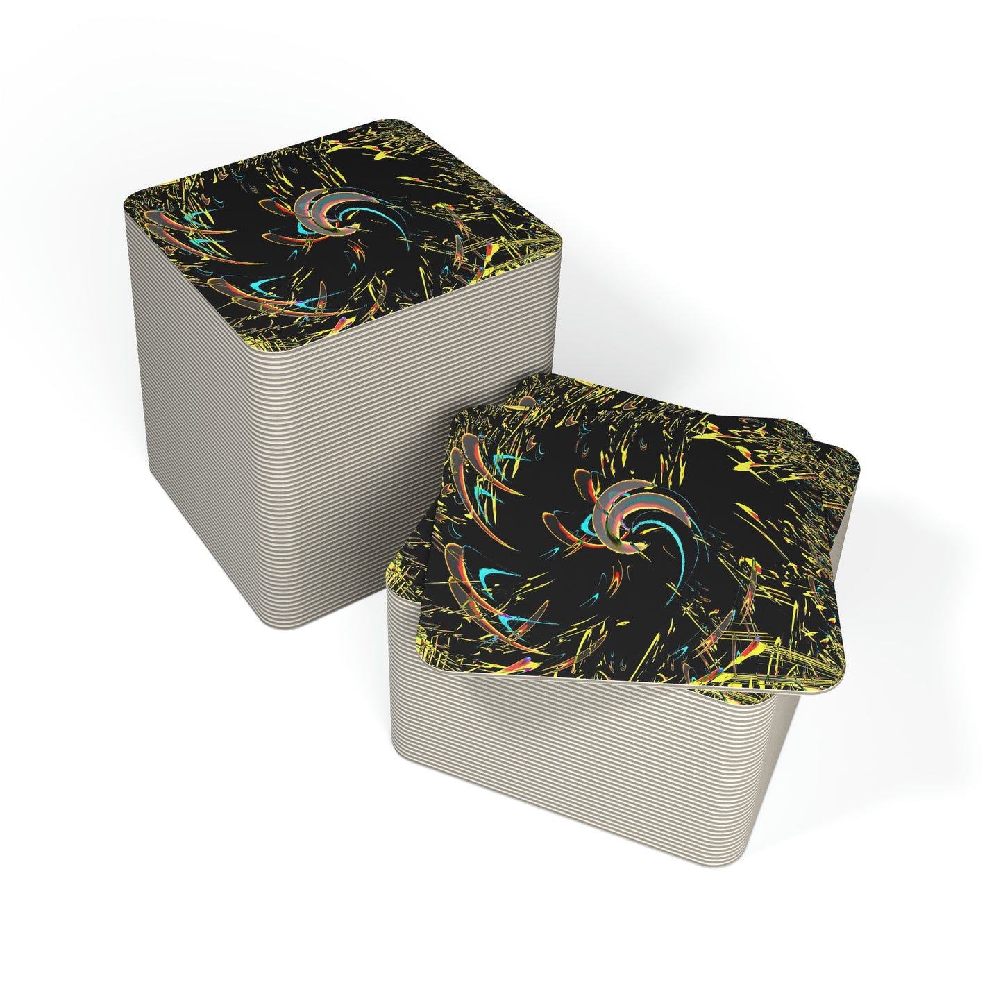 Coasters (50, 100 pcs) ... "Waning Moon" ... Central Idaho ... October 2022 ... Rendering Time: 22 Hours ... Original Works ...
