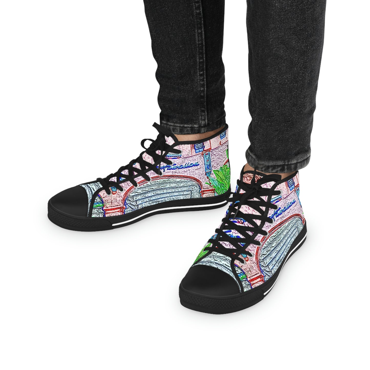 Men's High Top Sneakers ... "La Grande Entree" At: 'The Pink Palace' ... The Royal Hawai'ian ... Honolulu, HI ... '27Oct2014' ... Original Works ...