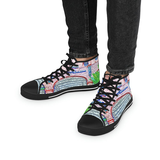 Men's High Top Sneakers ... "La Grande Entree" At: 'The Pink Palace' ... The Royal Hawai'ian ... Honolulu, HI ... '27Oct2014' ... Original Works ...