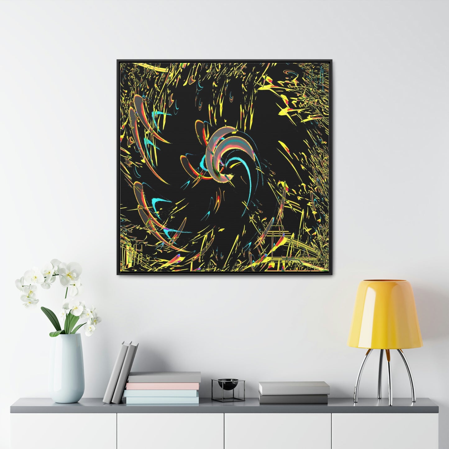 Gallery Canvas Wraps, Square Frame ... "Waning Moon" ... Central Idaho ... October 2022 ... Rendering Time: 22 Hours ... Original Works ...