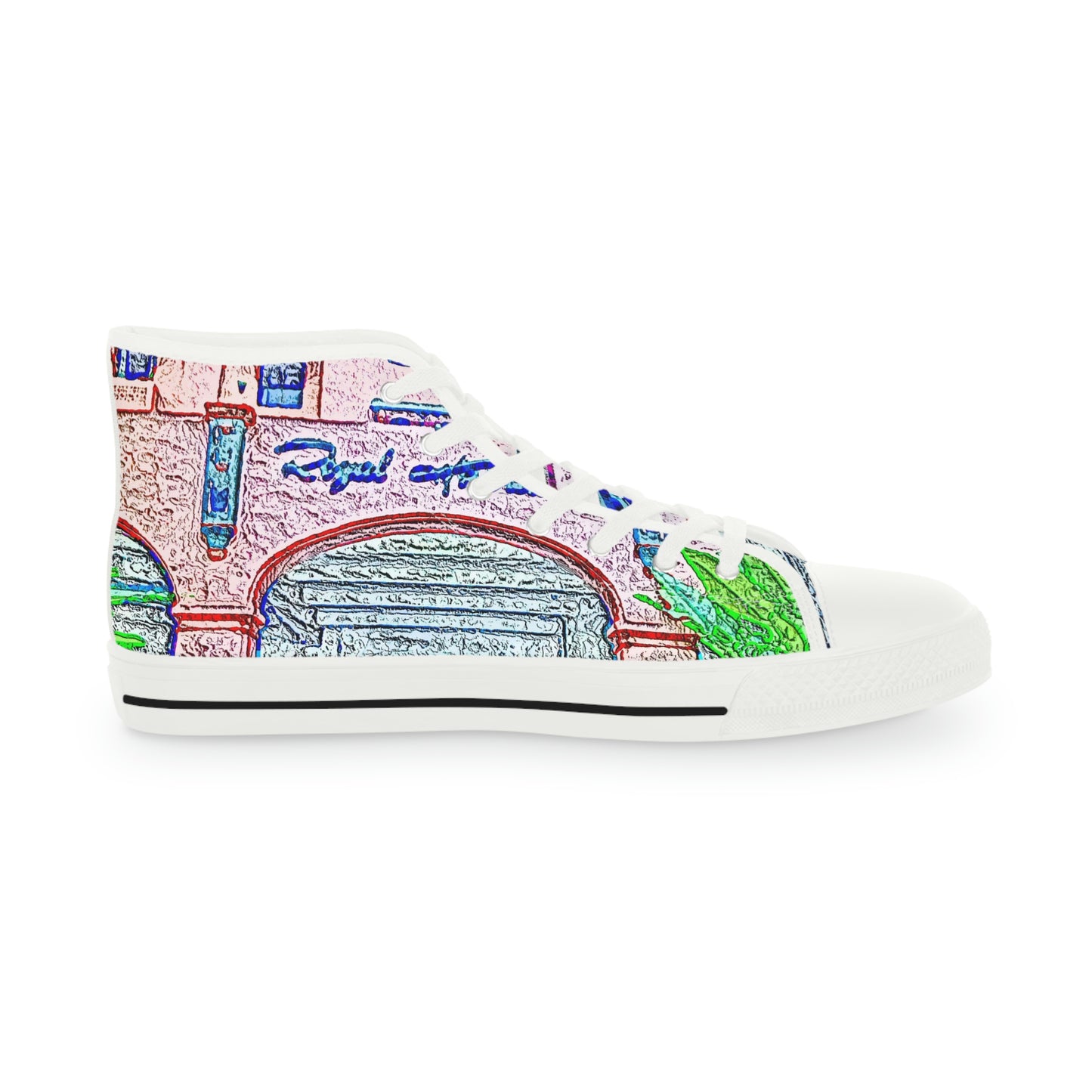 Men's High Top Sneakers ... "La Grande Entree" At: 'The Pink Palace' ... The Royal Hawai'ian ... Honolulu, HI ... '27Oct2014' ... Original Works ...