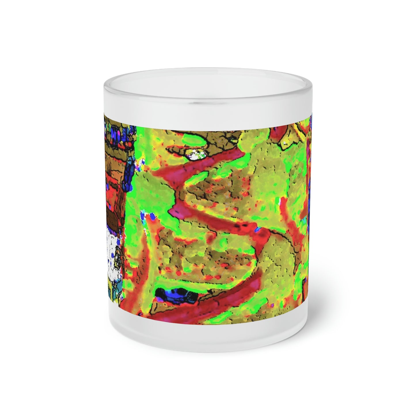 Frosted Glass Mug ... A Crazy Street ... 'Eight Winding Curve-Switchbacks' ... "Lombard Street, San Francisco, CA' ... Family Archives: 1970's ... Original Works ...