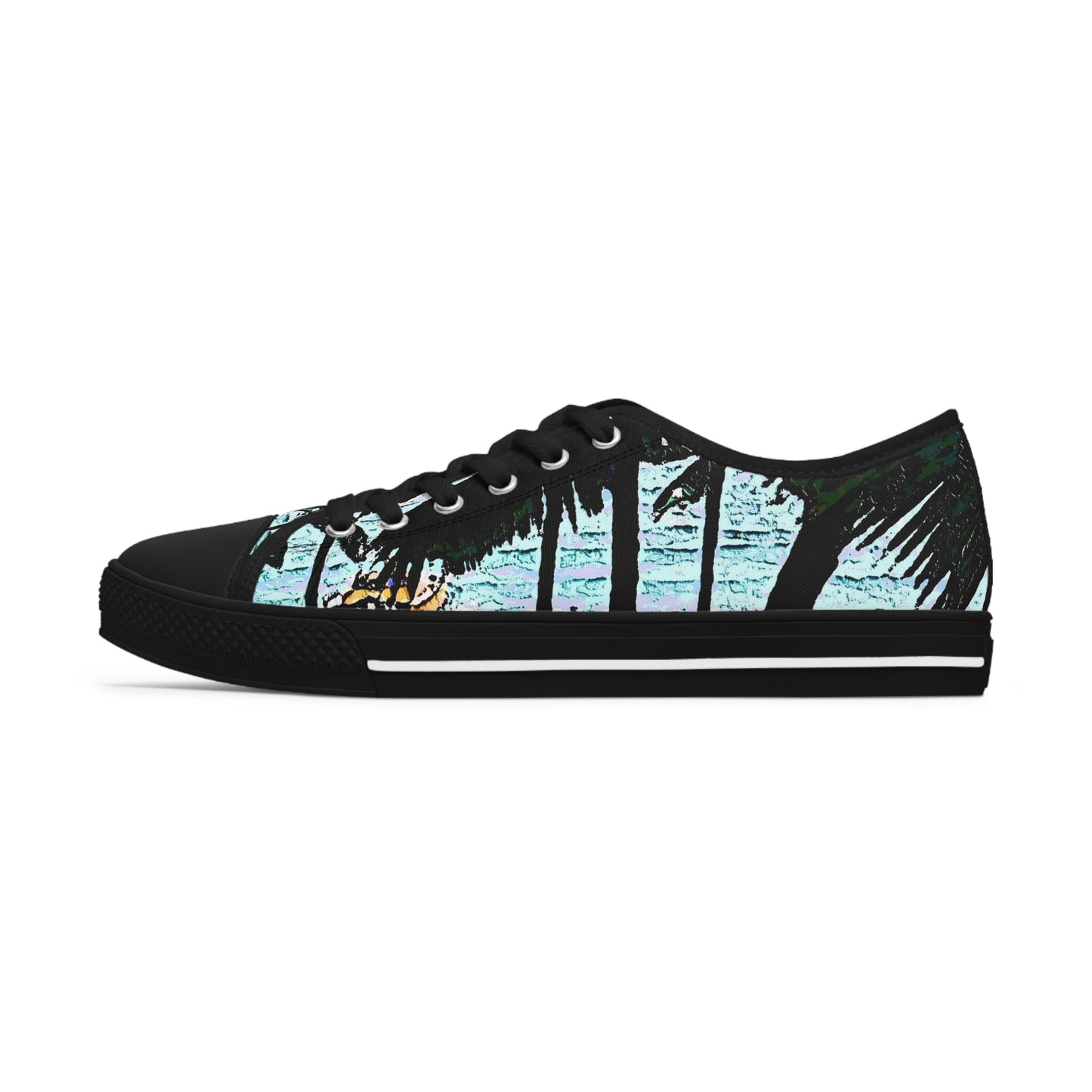 Women's Low Top Sneakers ... "A Beautiful Beach Amongst The Palms" ... The Outrigger Waikiki, Honolulu, Oahu ... Original Works ...