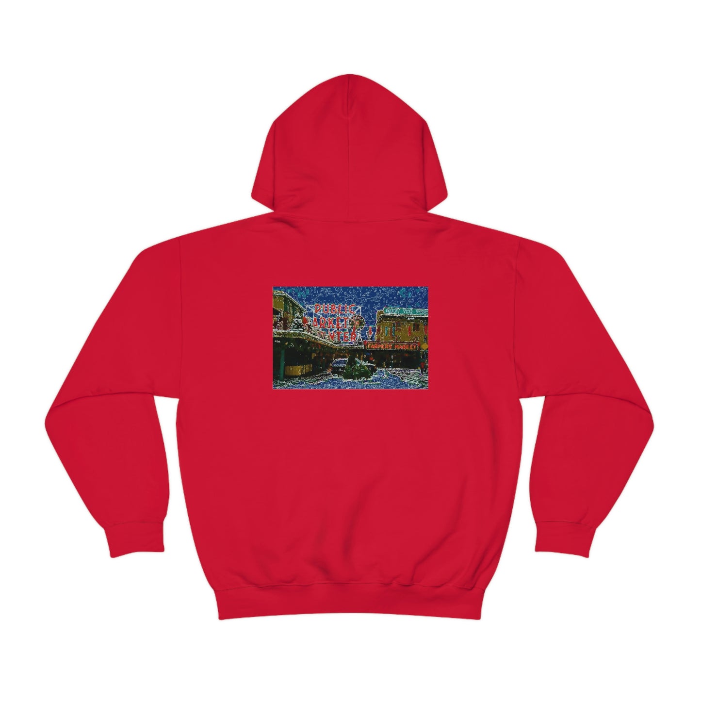 Unisex Heavy Blend™ Hooded Sweatshirt ... Pike Place Market: 'The Public Market', Seattle, Washington. Circa Fall 2013 ...