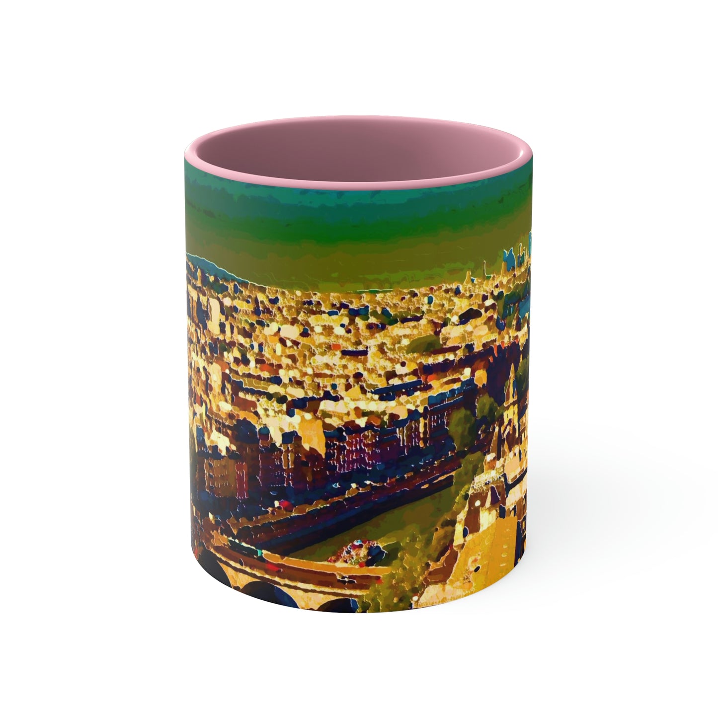 Accent Coffee Mug, 11oz ... Au Paris ... "Along The River Seine" ... Barbara Joan Bonnel-Holt: 1972 ... Original Works ...