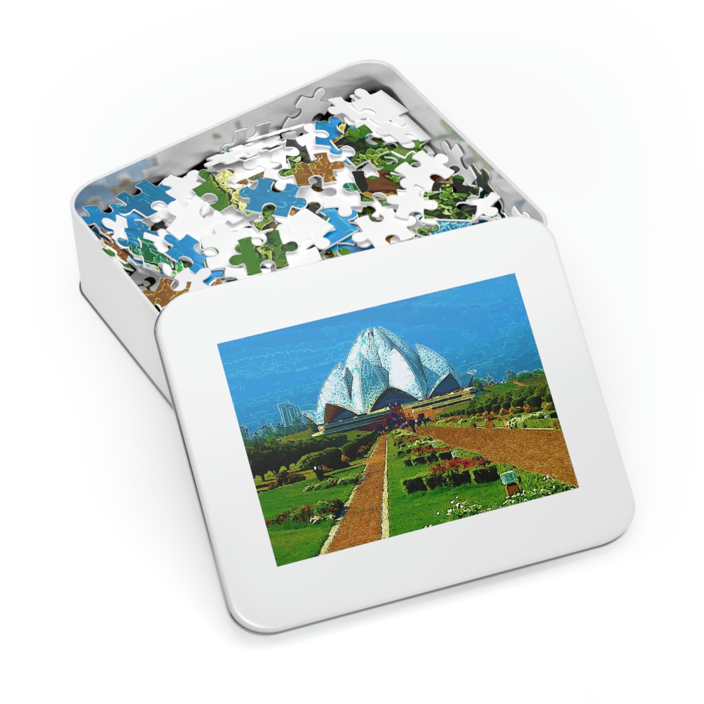 Jigsaw Puzzle (30, 110, 252, 500,1000-Piece) ... 'Bahai'i House-Of-Worship' ... "Lotus Temple: Delhi, India, 2008" ... Original Works ...