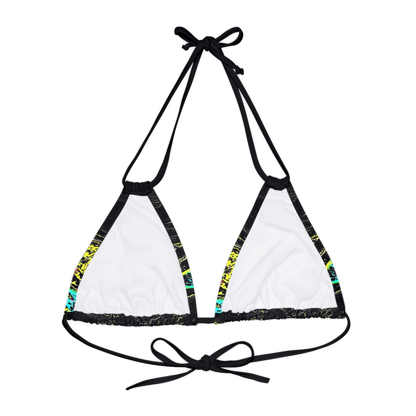 Strappy Triangle Bikini Top (AOP) ... "Snow Vehicle In Snow Storm At-Rest" ... Circa 12Mar23 ... Central Idaho ... 18-Hours Rendering Time: Original Works ...