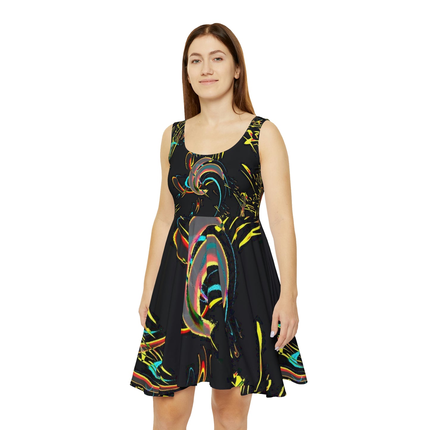 Women's Skater Dress ... "Waning Moon" ... Central Idaho ... October 2022 ... Rendering Time: 22 Hours ... Original Works ...