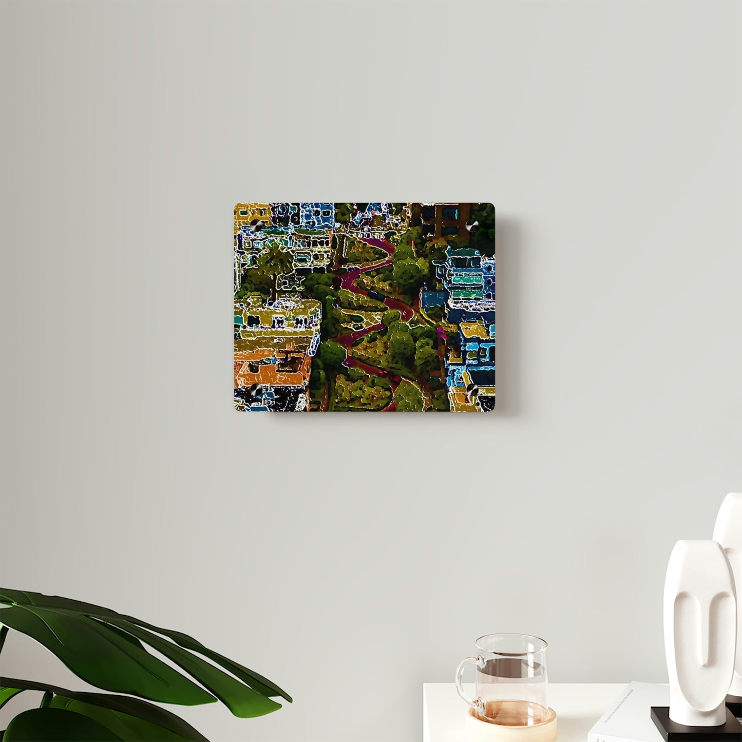 Acrylic Wall Art Panels ... A Crazy Street ... 'Eight Winding Curve-Switchbacks' ... "Lombard Street, San Francisco, CA' ... Family Archives: 1970's ... Original Works ...