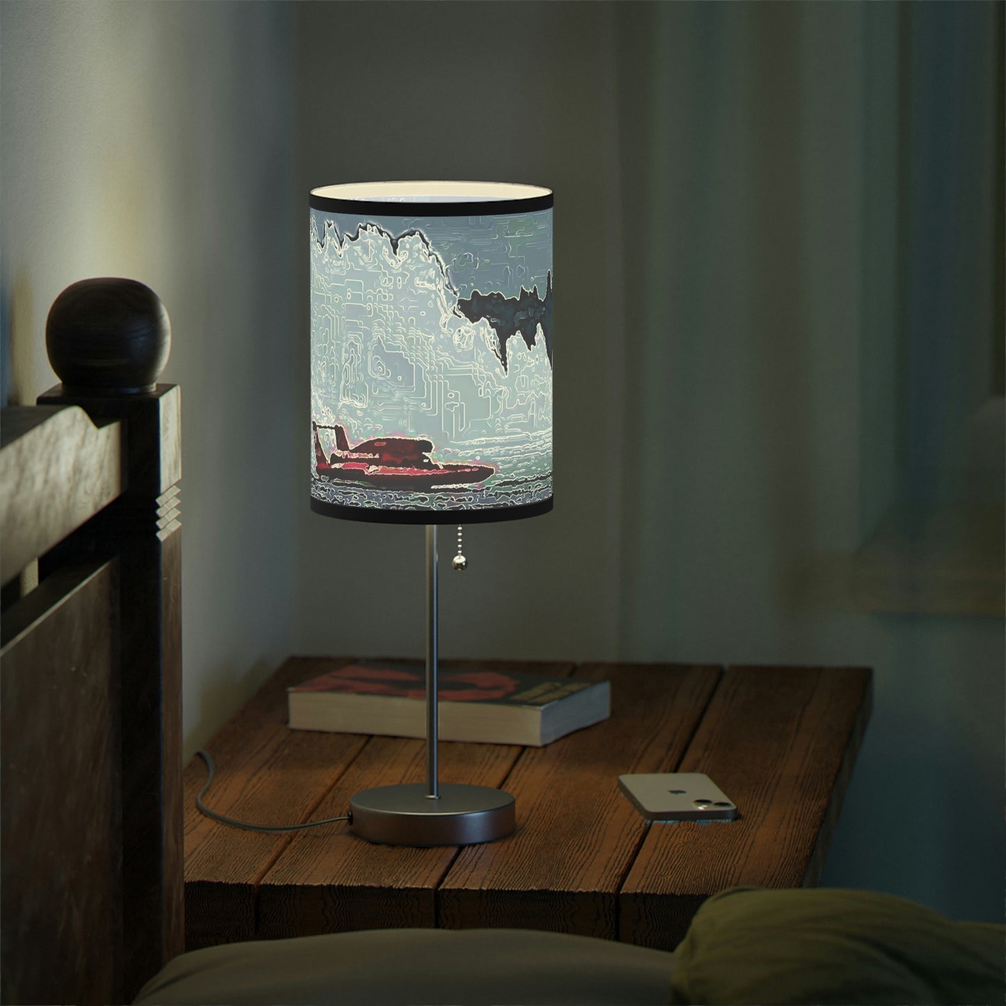Lamp on a Stand, US|CA plug ... Seattle Columbia Cup On Lake Washington ... "Dave Wilcox Heads For The Win" ... Associate Gift-Photo ... Original Works ...