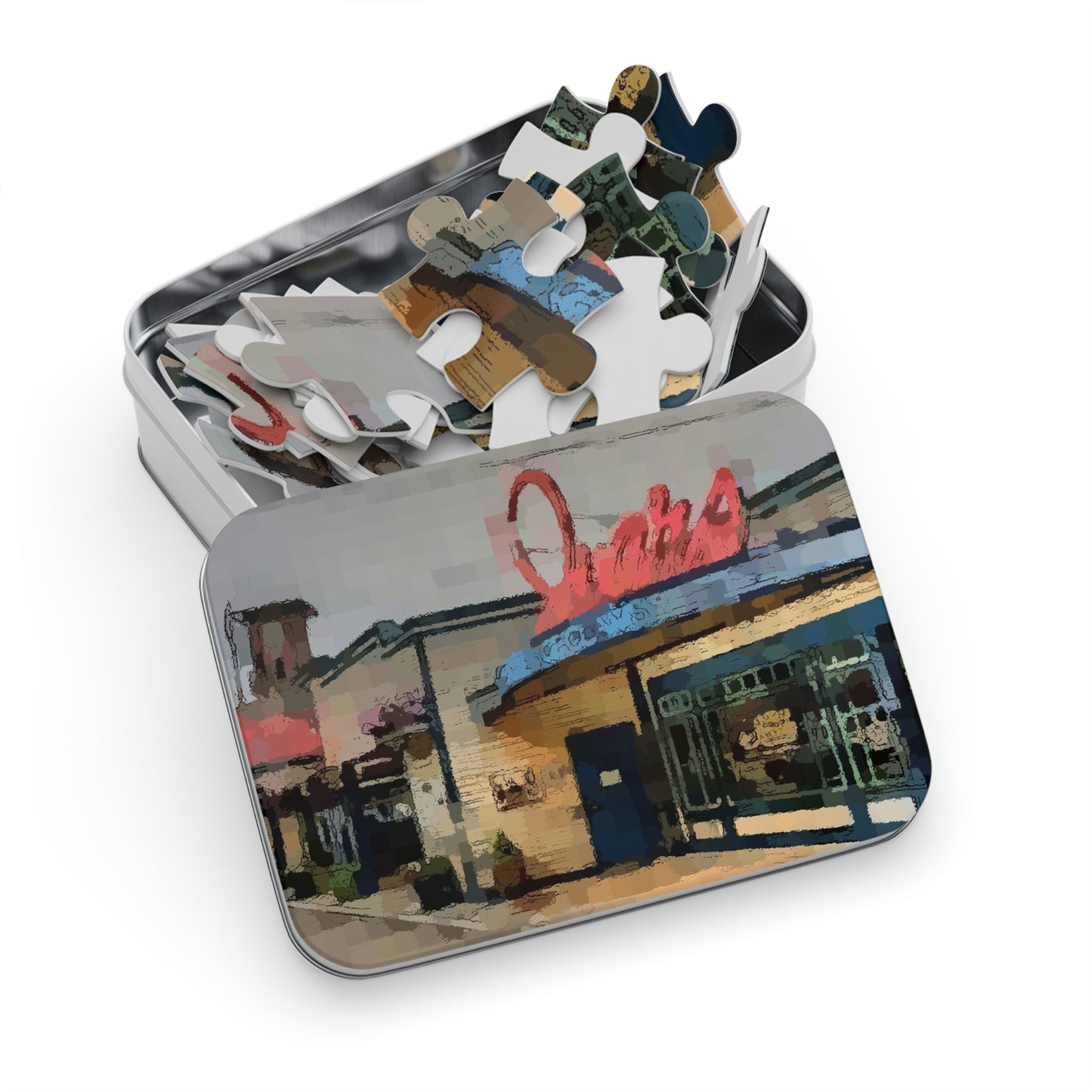 Jigsaw Puzzle (30, 110, 252, 500,1000-Piece) ...  In-A-Hurry & Stressed? ... Remember: Keep "Clam" ... Clam_Happy ...  'Ivars: Seattle Waterfront' ... Personal Archives ... Original Works ...