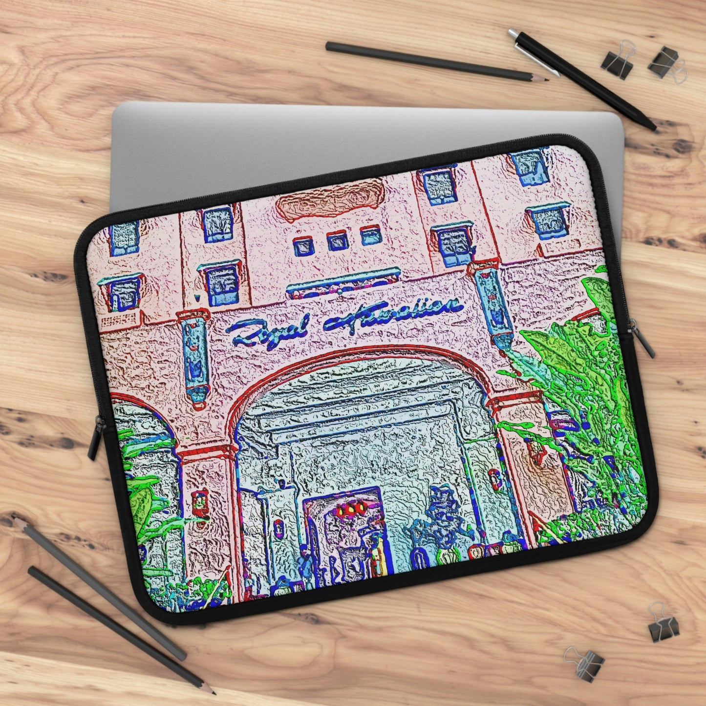 Laptop Sleeve ... "La Grande Entree" At: 'The Pink Palace' ... The Royal Hawai'ian ... Honolulu, HI ... '27Oct2014' ... Original Works ...