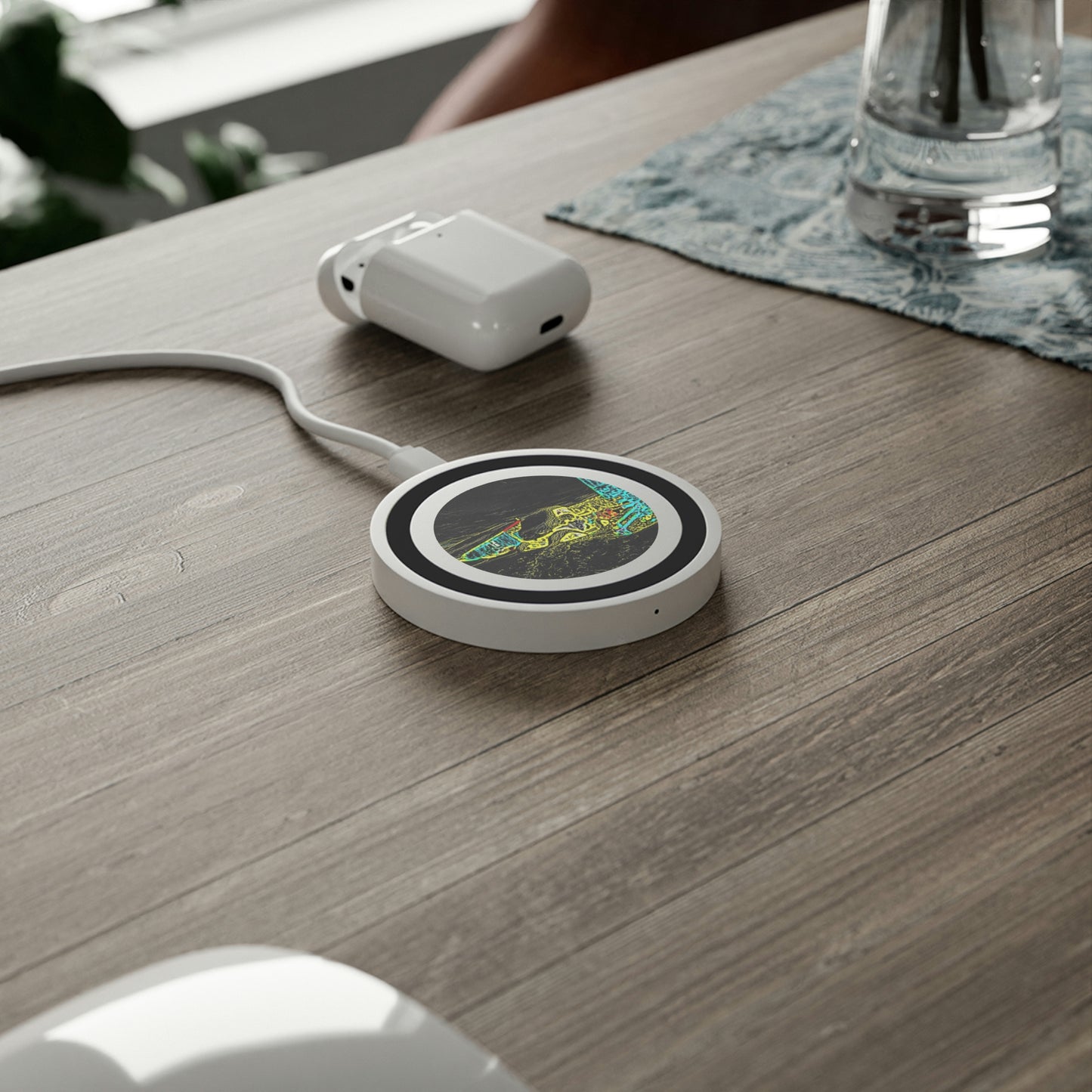 Quake Wireless Charging Pad ... "Snow Vehicle In Snow Storm At-Rest" ... Circa 12Mar23 ... Central Idaho ... 18-Hours Rendering Time: Original Works ...