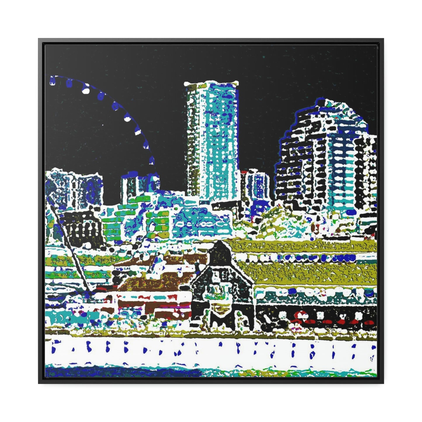 Gallery Canvas Wraps, Square Frame ... That Classic Wheel ... 'Seattle's Wheel' ... & Old Classic Waterside Vendors ...  'Family Archives' ... Original Works ...