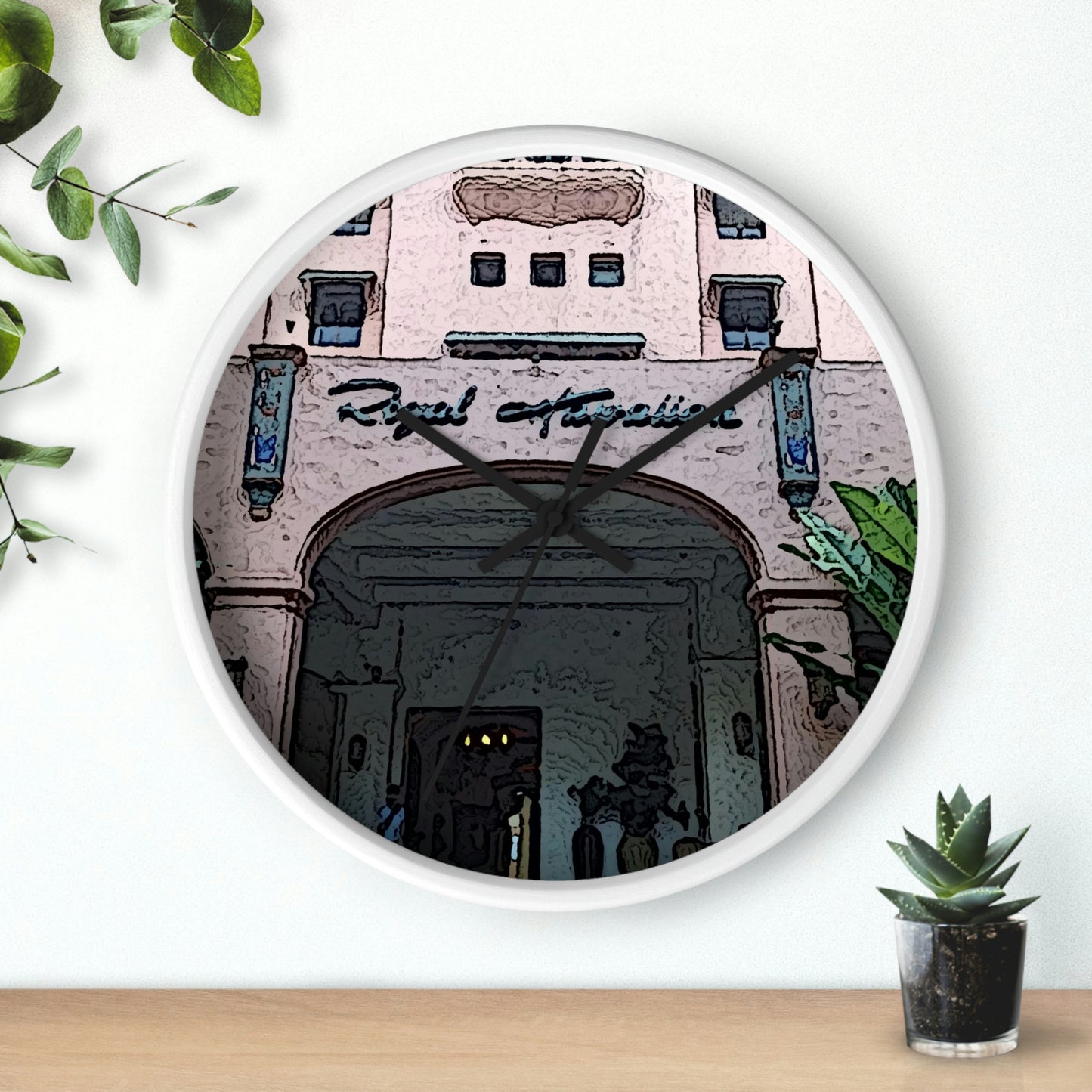 Wall clock ...  "La Grande Entree" At: 'The Pink Palace' ... The Royal Hawai'ian ... Honolulu, HI ... '27Oct2014' ... Original Works ...