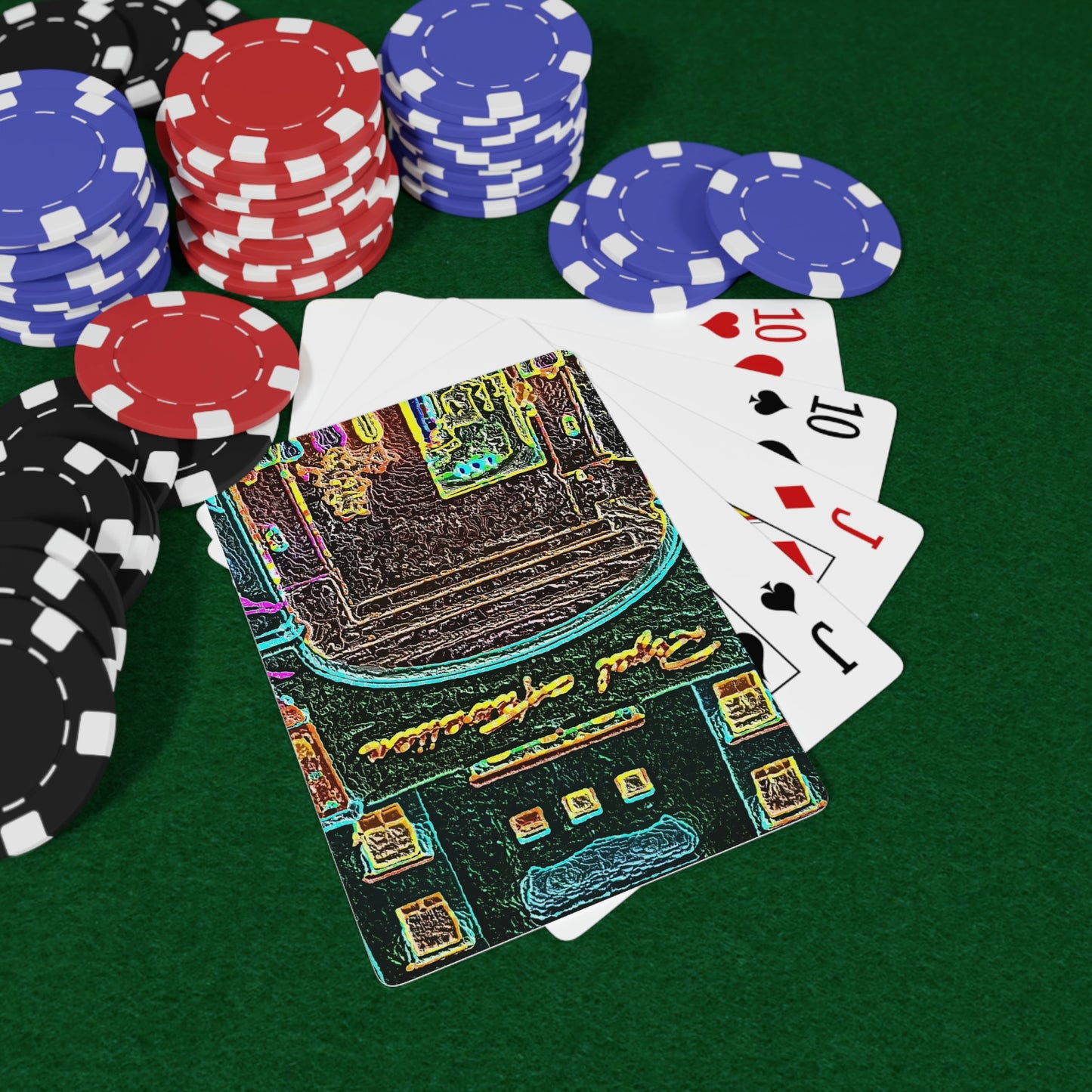 Custom Poker Cards ... "La Grande Entree" At: 'The Pink Palace' ... The Royal Hawai'ian ... Honolulu, HI ... '27Oct2014' ... Original Works ...