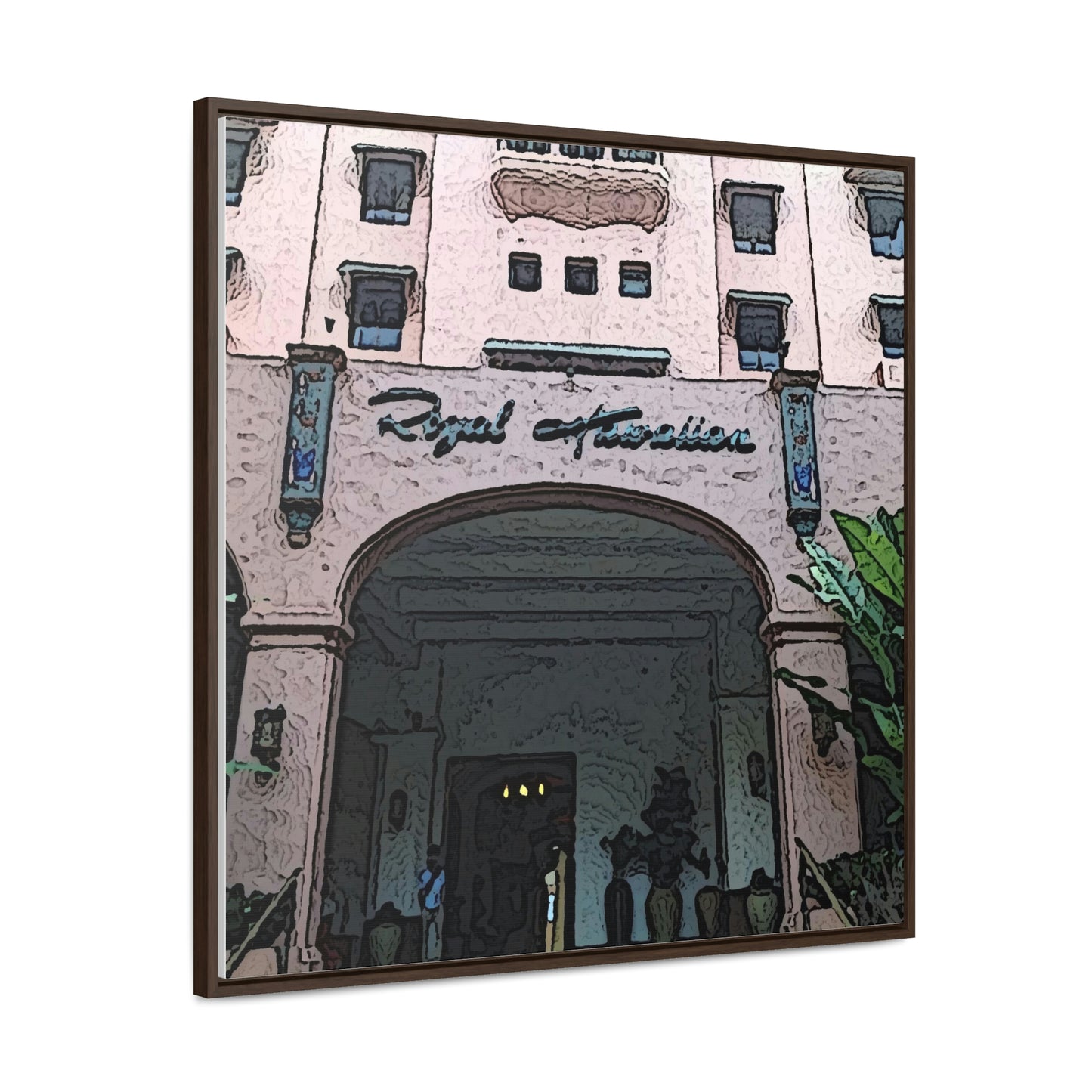 Gallery Canvas Wraps, Square Frame ...  "La Grande Entree" At: 'The Pink Palace' ... The Royal Hawai'ian ... Honolulu, HI ... '27Oct2014' ... Original Works ...