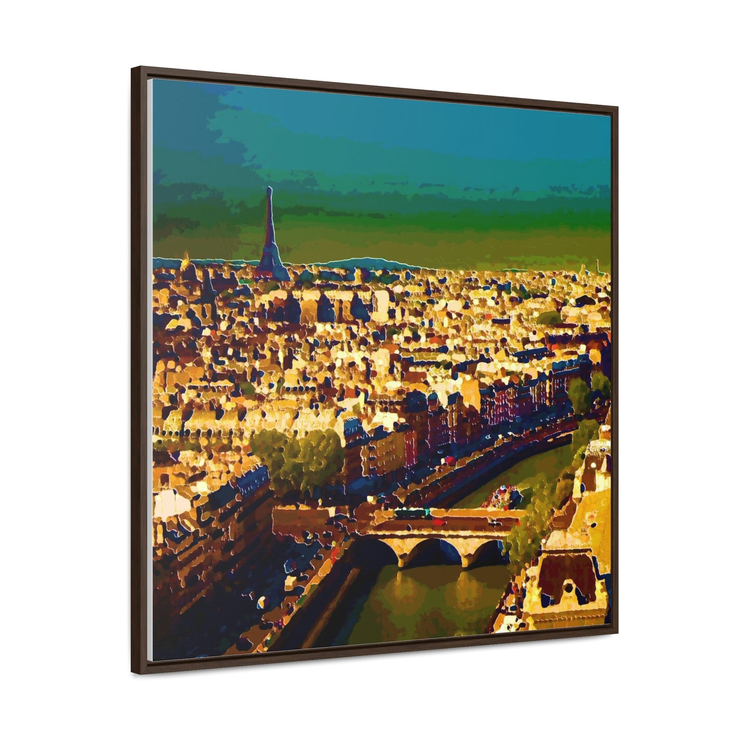 Gallery Canvas Wraps, Square Frame ... Au Paris ... "Along The River Seine" ... Barbara Joan Bonnel-Holt: 1972 ... Original Works ...