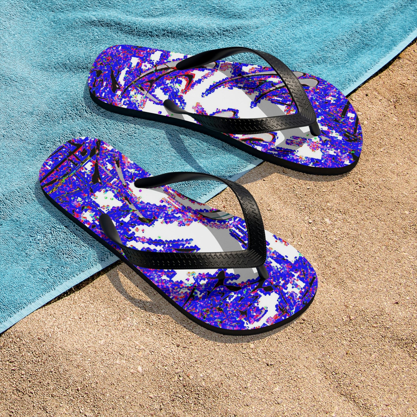Unisex Flip-Flops ... "Waning Moon" ... Central Idaho ... October 2022 ... Rendering Time: 22 Hours ... Original Works ...