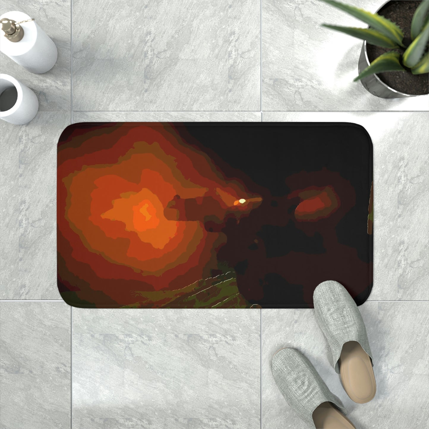 Memory Foam Bath Mat ... Ruger .357 Magnum Early-Morning-Target-Practice ... 'Circa April 2022' ... Original Works ...