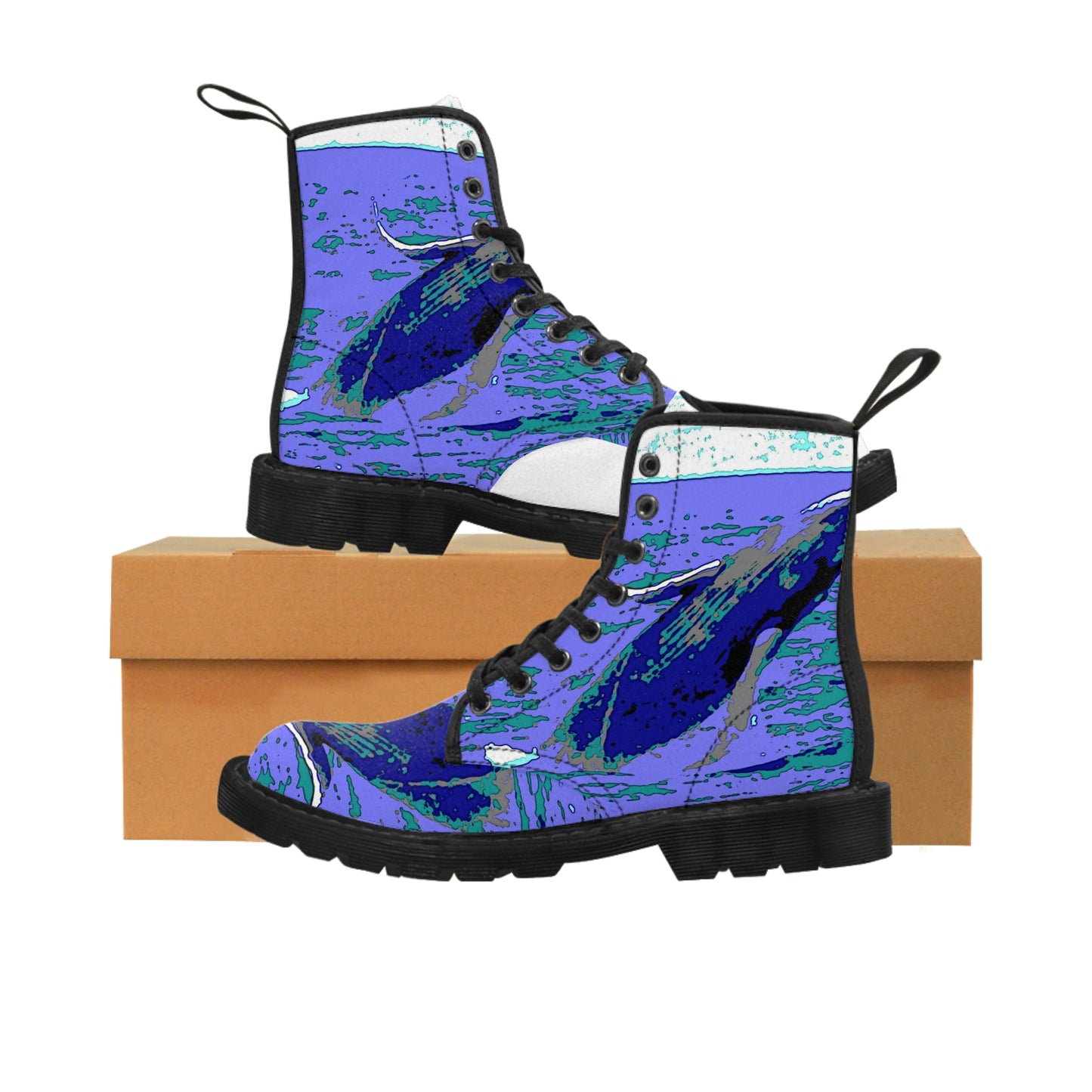 Men's Canvas Boots... Baby Humpback Breaching ... Maui, HI: April 2022 ... "Family Archives: KPH" ... Original Works ...