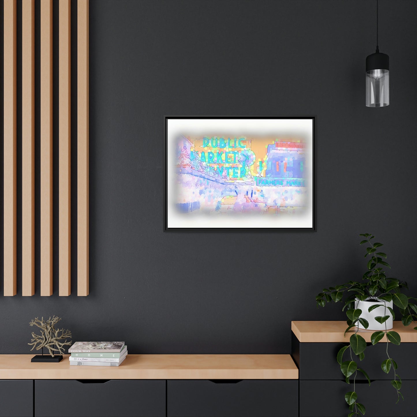 Matte Canvas, Black Frame ... PPM: Pike Place Market ... Original Work ... Winter 2022 ...
