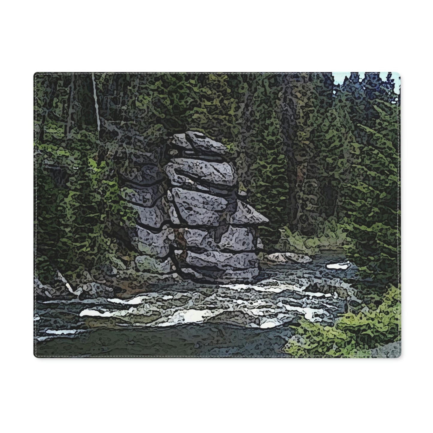 Placemat, 1pc ..."I Am Innocent" ... Tricky-Dick Immortalized ... Nixon Rock: Along The River ... Central Idaho, Summer 2020 ... Original Works ...