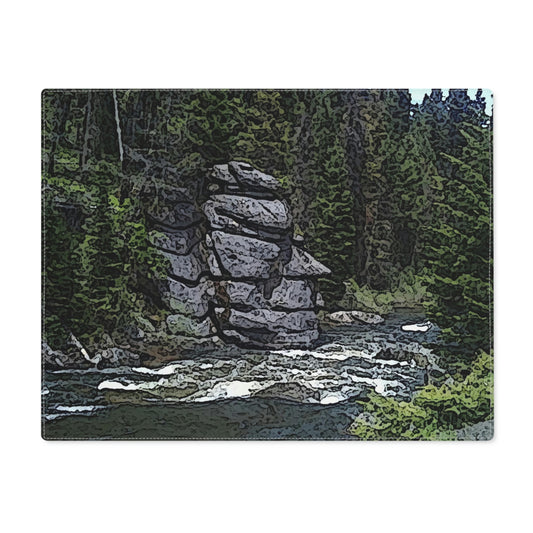 Placemat, 1pc ..."I Am Innocent" ... Tricky-Dick Immortalized ... Nixon Rock: Along The River ... Central Idaho, Summer 2020 ... Original Works ...