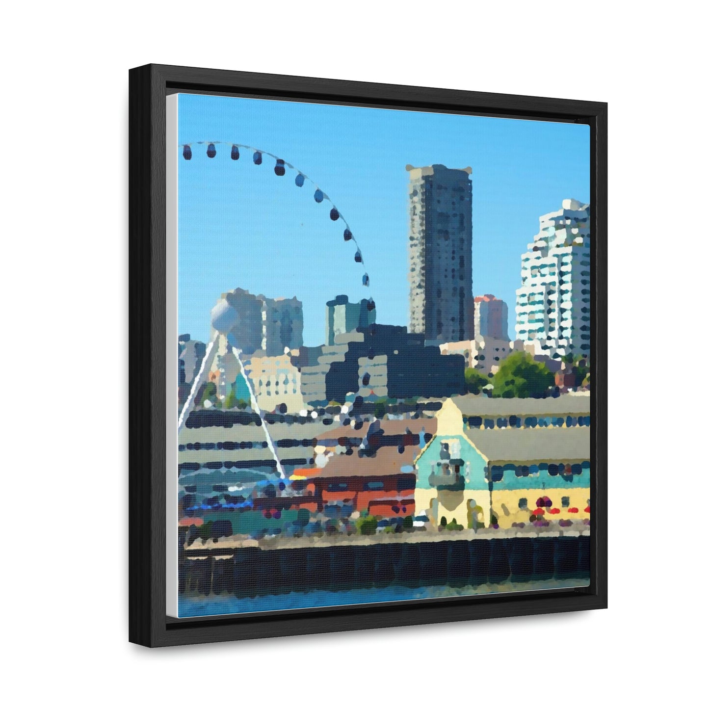 Gallery Canvas Wraps, Square Frame ... That Classic Wheel ... 'Seattle's Wheel' ... & Old Classic Waterside Vendors ...  'Family Archives' ... Original Works ...