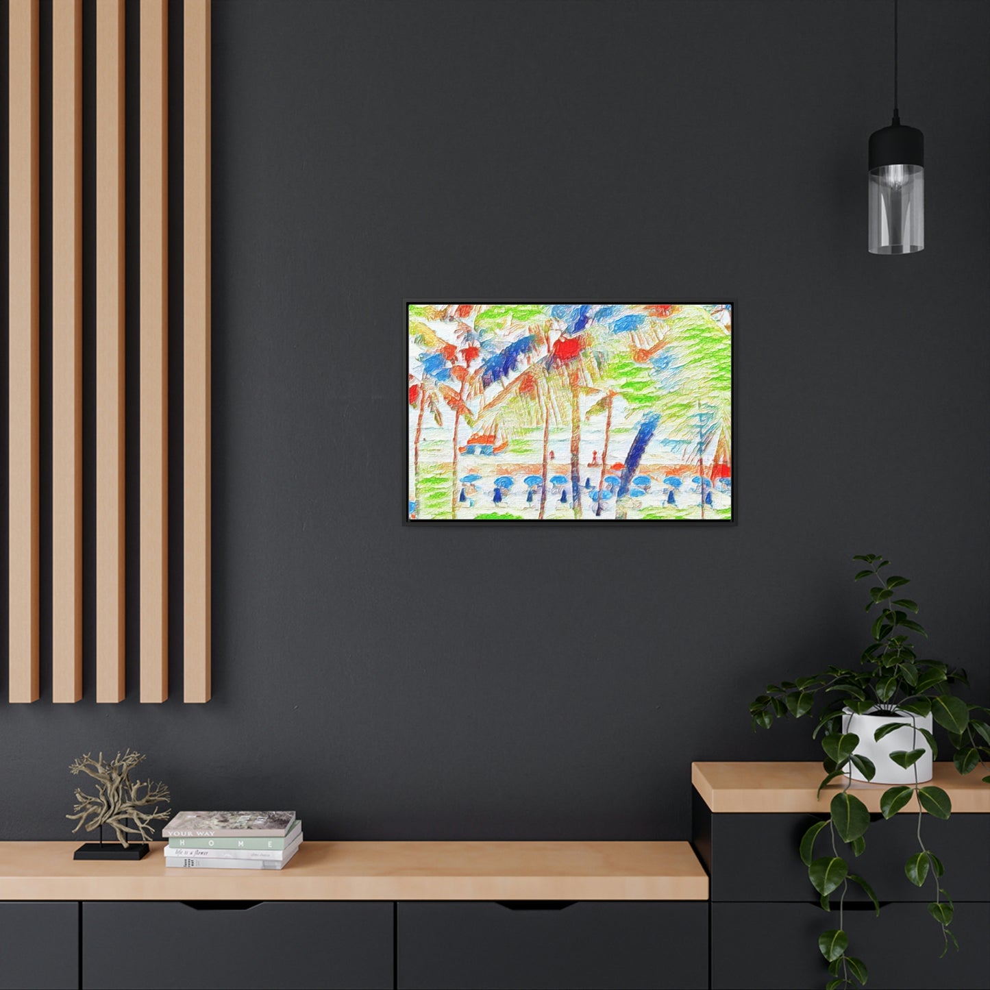 Gallery Canvas Wraps, Horizontal Frame ... "The Royal Hawai'ian: Waikiki Beach_Beach" ... Honolulu, HI ... Ocotber 2014 (Halloween) ... Original Works ...