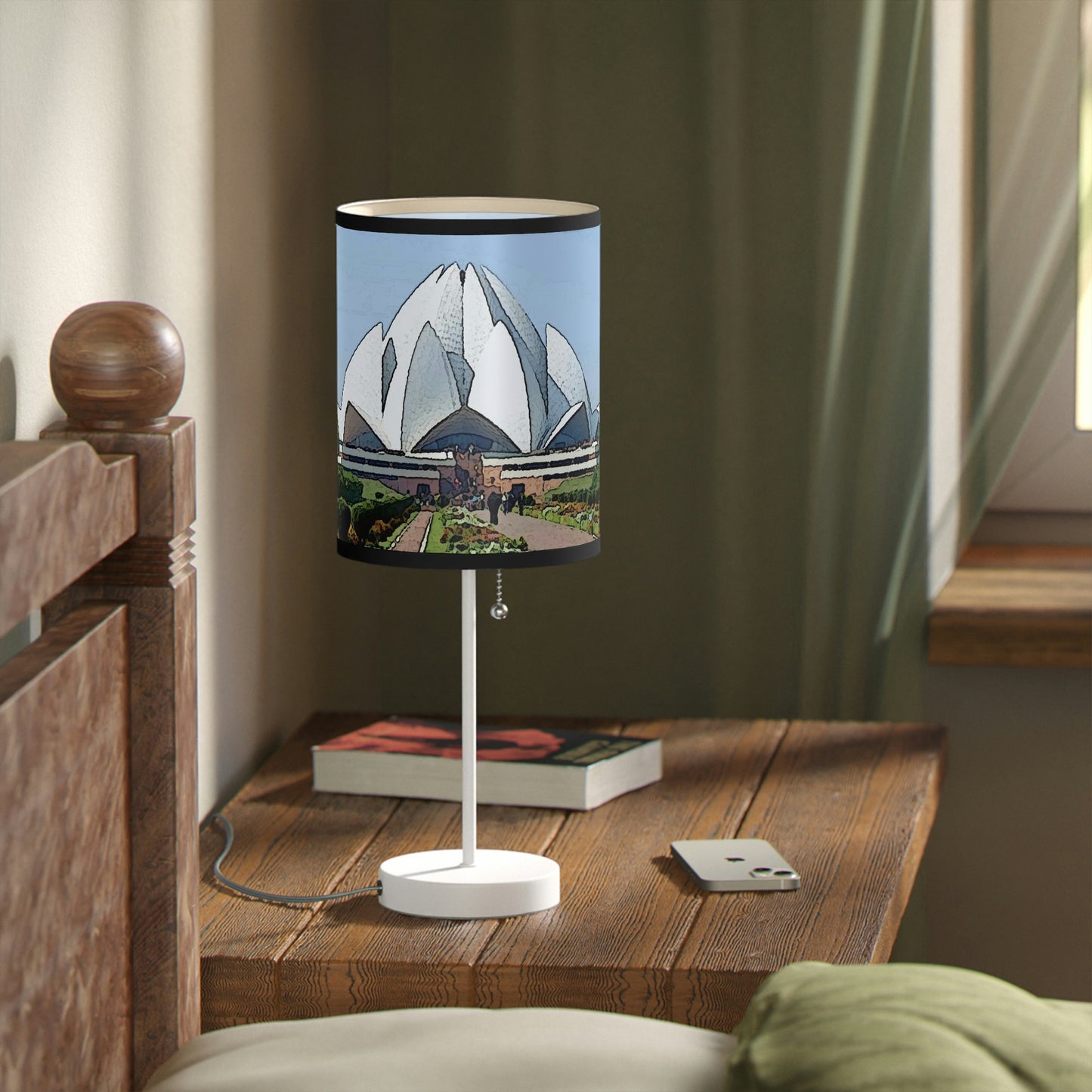 Lamp on a Stand, US|CA plug ... 'Bahai'i House-Of-Worship' ... "Lotus Temple: Delhi, India, 2008" ... Original Works ...