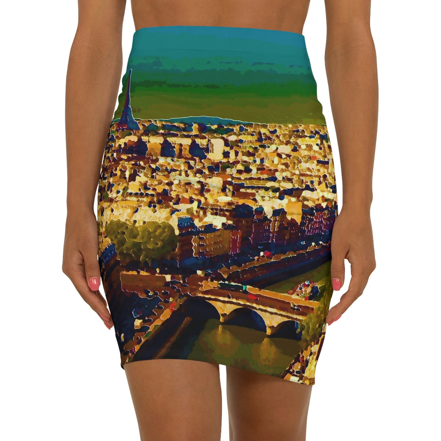 Women's Mini Skirt... Au Paris ... "Along The River Seine" ... Barbara Joan Bonnel-Holt: 1972 ... Original Works ...