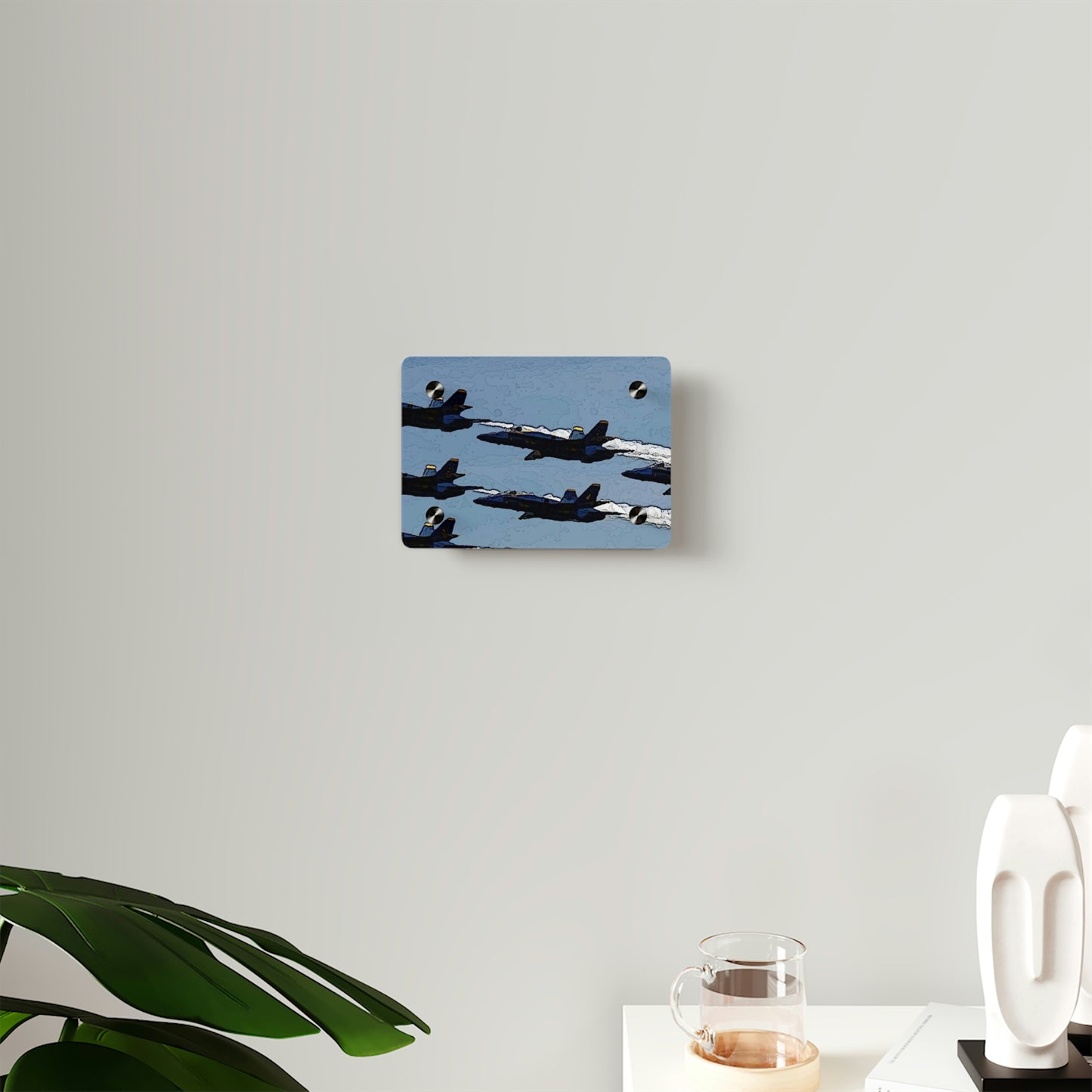Acrylic Wall Art Panels ... Seattle Seafair ..."Blue Angels Run Over Lake Washington" ... Circa Mid 1980's ... Dr FJ Holt ... Original Works ...