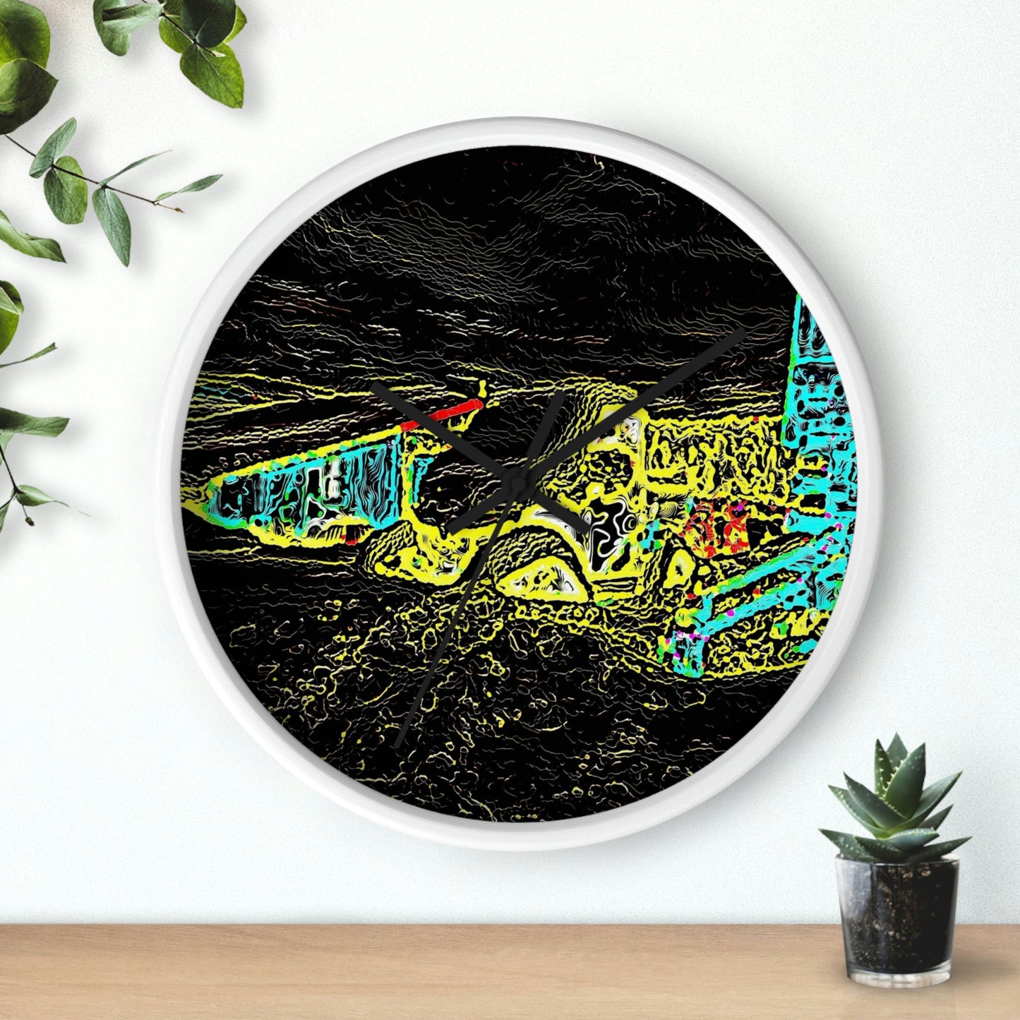 Wall Clock ... "Snow Vehicle In Snow Storm At-Rest" ... Circa 12Mar23 ... Central Idaho ... 18-Hours Rendering Time: Original Works ...