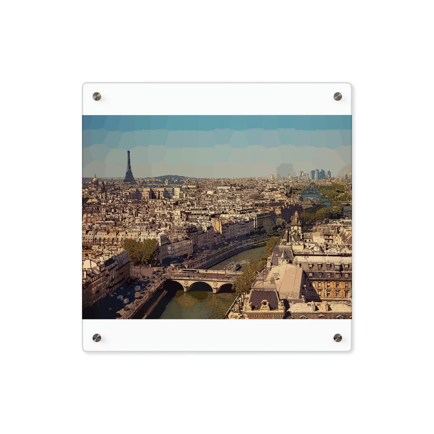 Acrylic Wall Art Panels ... Au Paris ... "Along The River Seine" ... Barbara Joan Bonnel-Holt: 1972 ... Original Works ...
