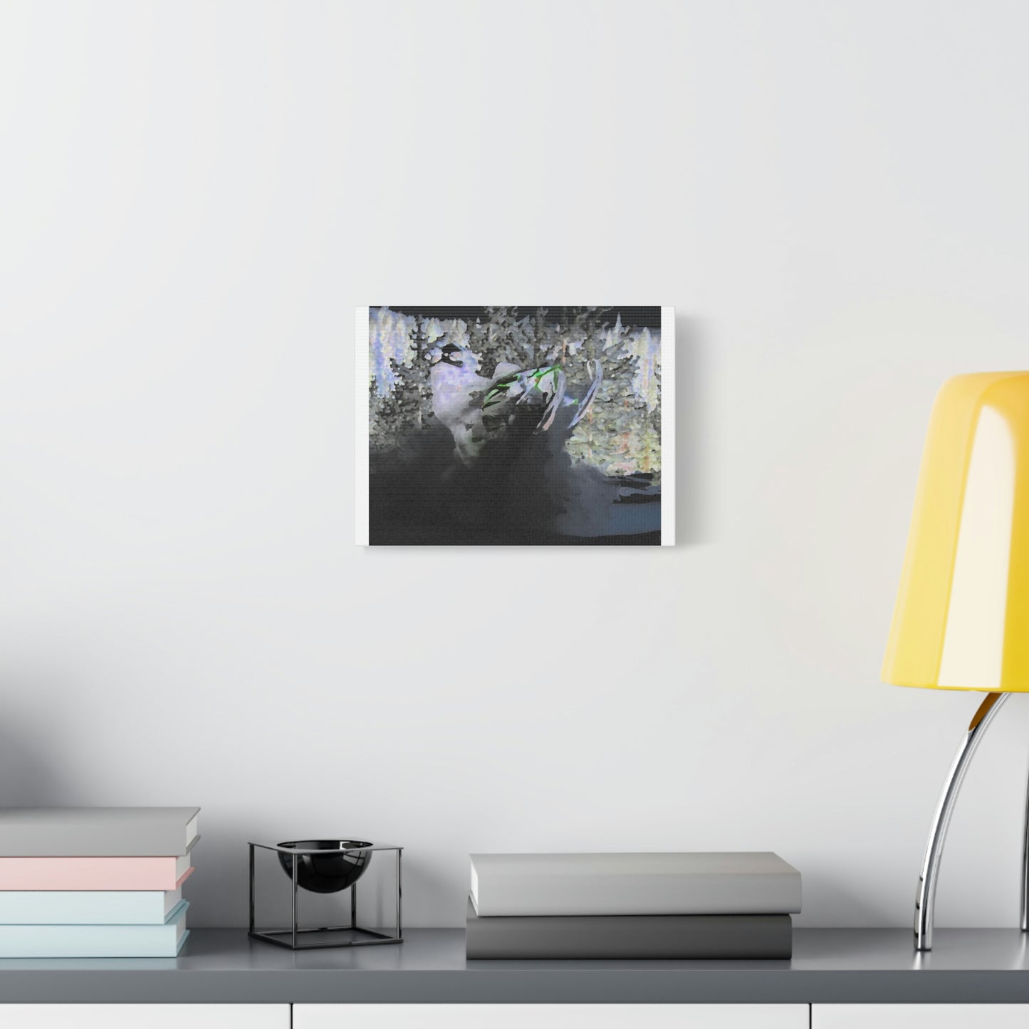 Matte Canvas, Stretched, 1.25" ... Snowmobile Airtime In Central Idaho