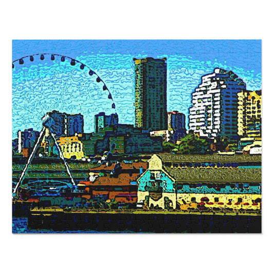 Jigsaw Puzzle (30, 110, 252, 500,1000-Piece) ... That Classic Wheel ... 'Seattle's Wheel' ... & An Old Classic Waterside Vendors ...  'Family Archives' ... Original Works ...