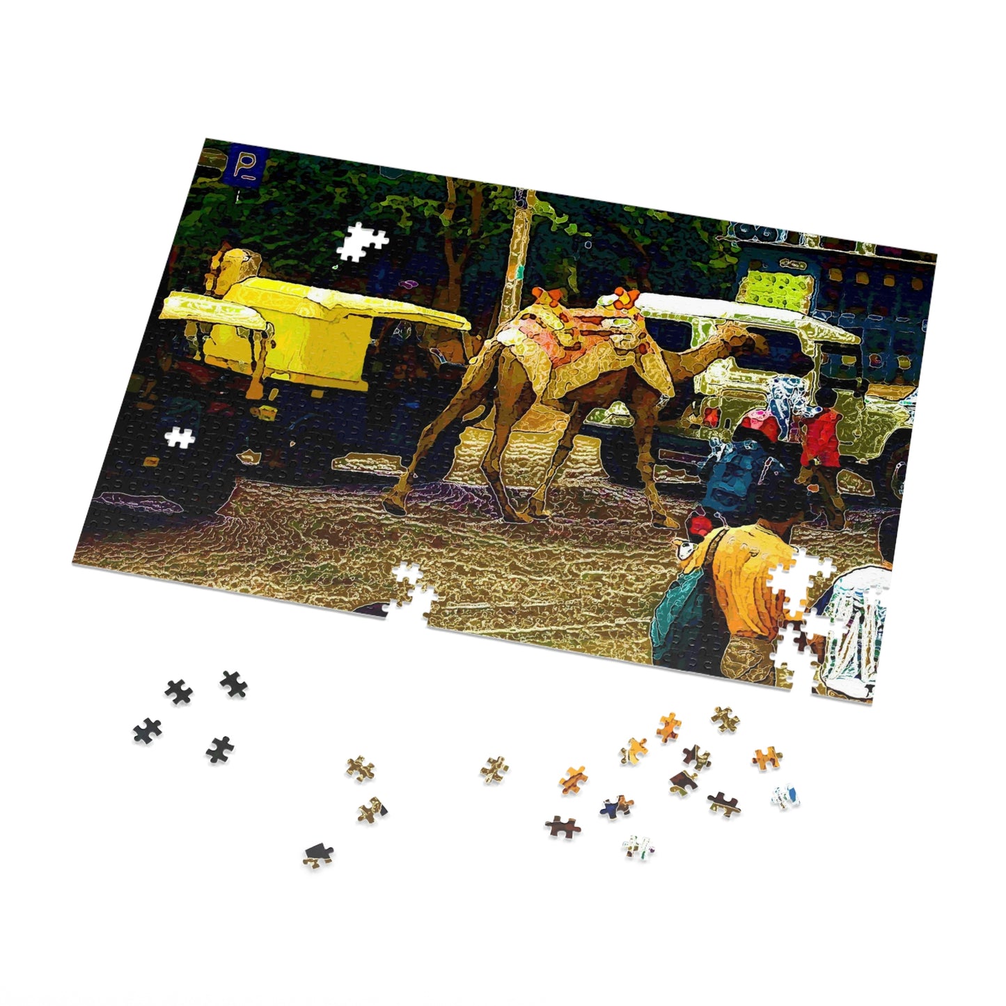 Jigsaw Puzzle (30, 110, 252, 500,1000-Piece) ... "Truckin'-Up-To-Buffalo ... 'Oops - Wrong Country' ... Truckin'-Up-To-New Delll -'E' ... " ... (Delhi, India) ... 5July2007. Original Works ...