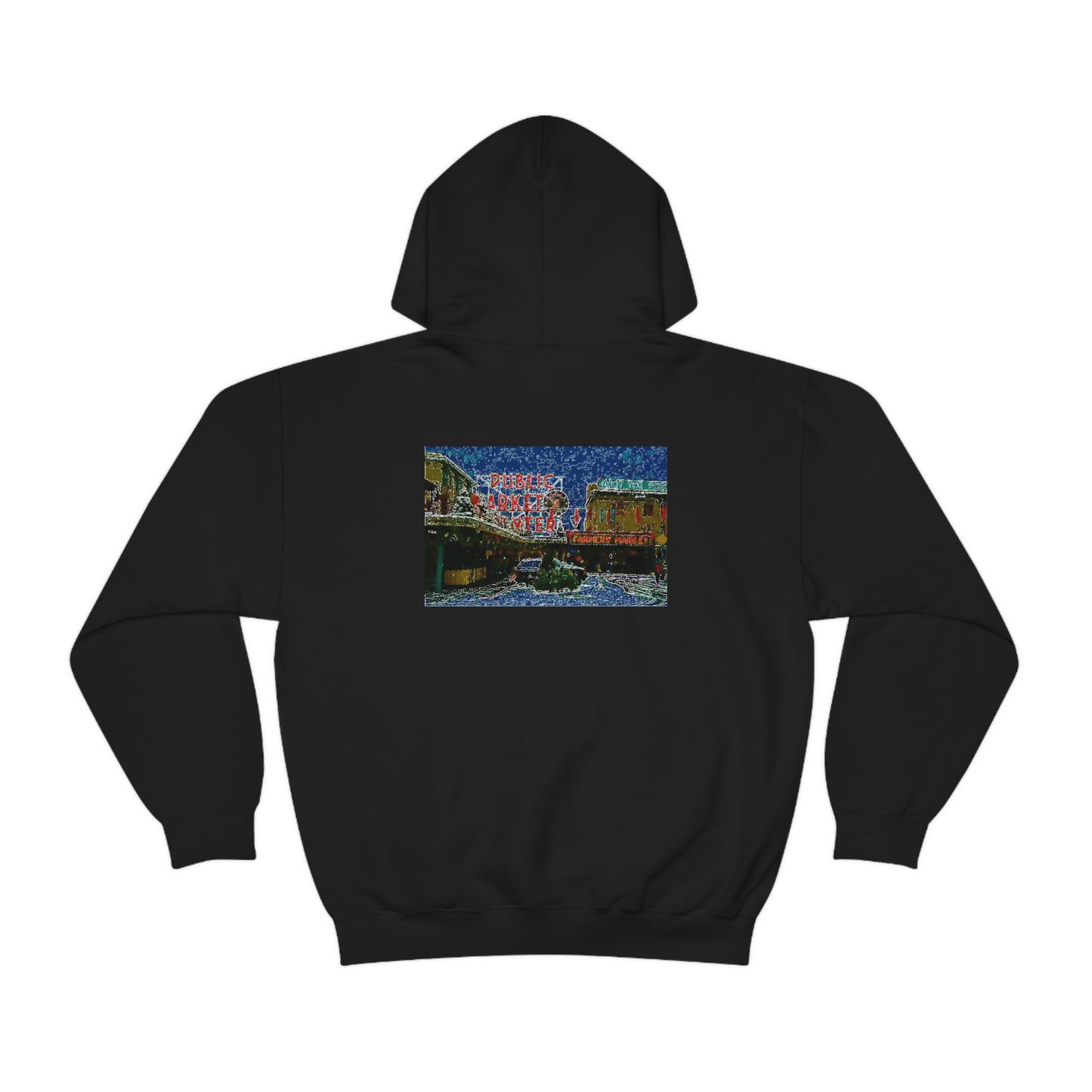 Unisex Heavy Blend™ Hooded Sweatshirt ... Pike Place Market: 'The Public Market', Seattle, Washington. Circa Fall 2013 ...
