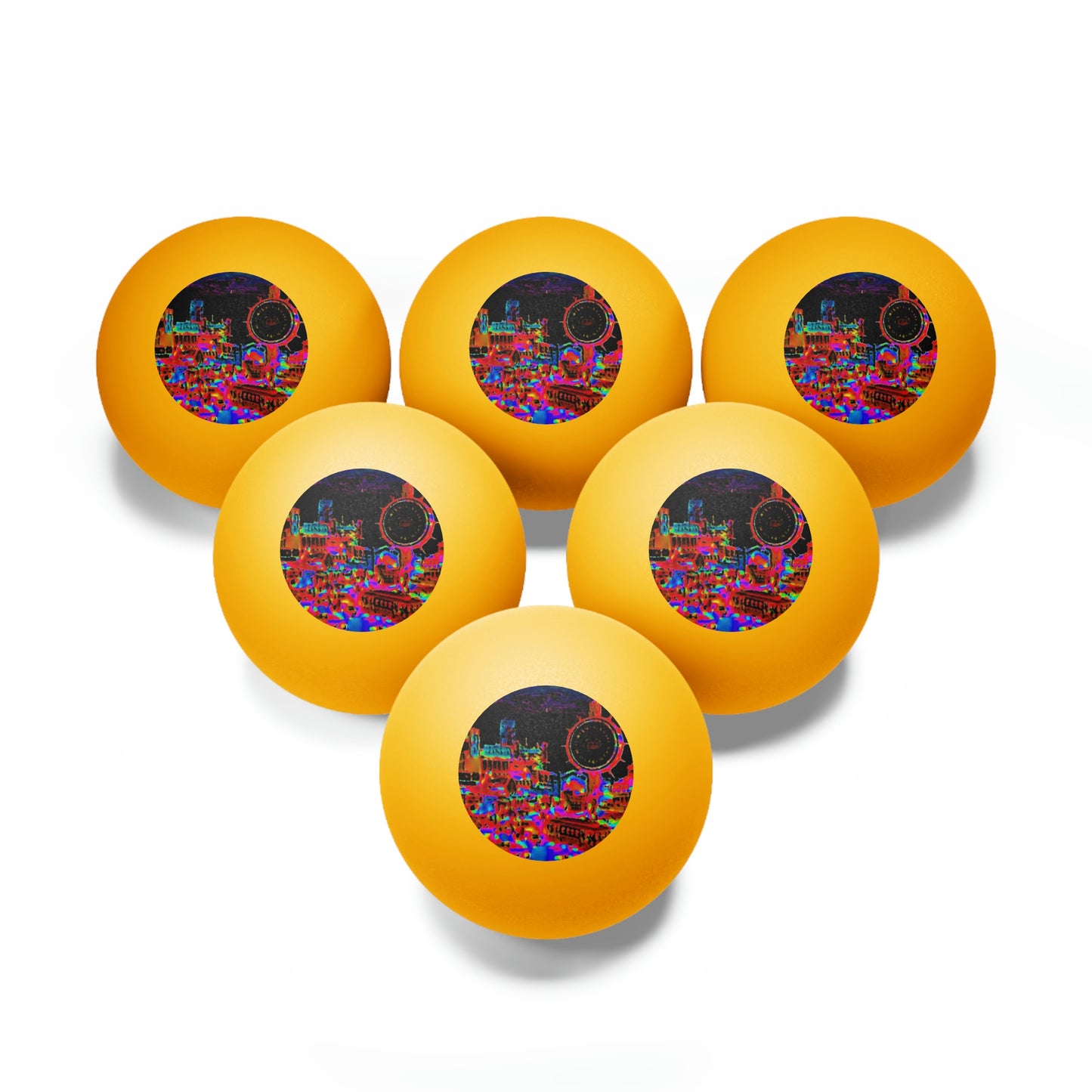 Ping Pong Balls, 6 pcs ... "No.9 Fishermen's Grotto - Fishermen's Wharf, SF, California" ... Family Archives: 1970's ... Original Works ...