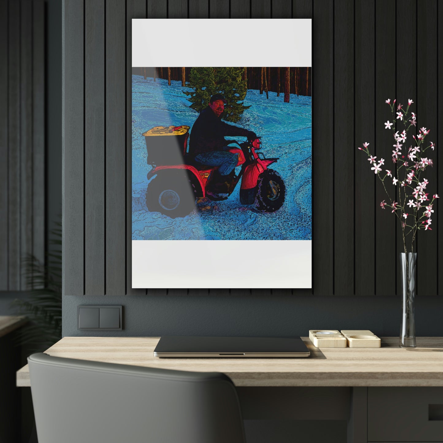 Acrylic Prints ... There's 2-Wheelin ... There's 4-Wheelin ... 'And-Of-Course' ... "There's 3-Wheelin-In-The-Snow" ...  Original Works ...