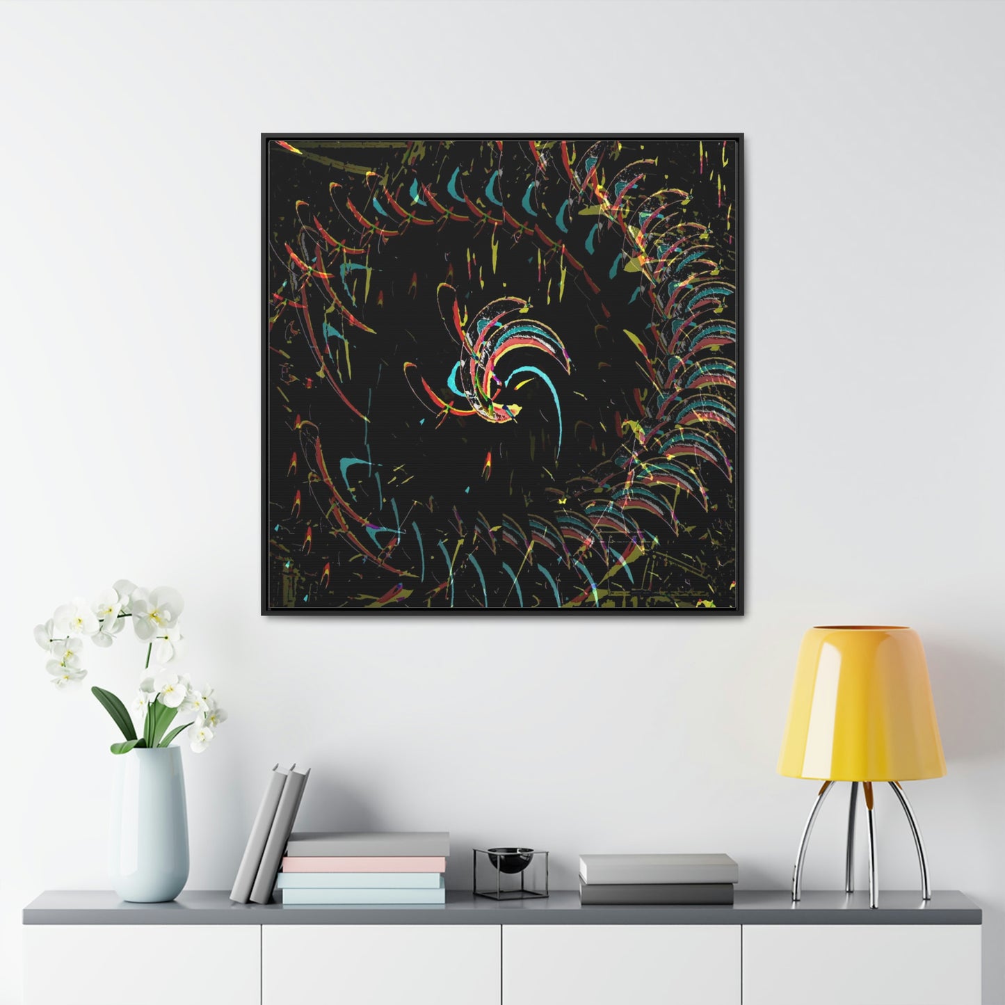 Gallery Canvas Wraps, Square Frame ... "Waning Moon" ... Central Idaho ... October 2022 ... Rendering Time: 22 Hours ... Original Works ...