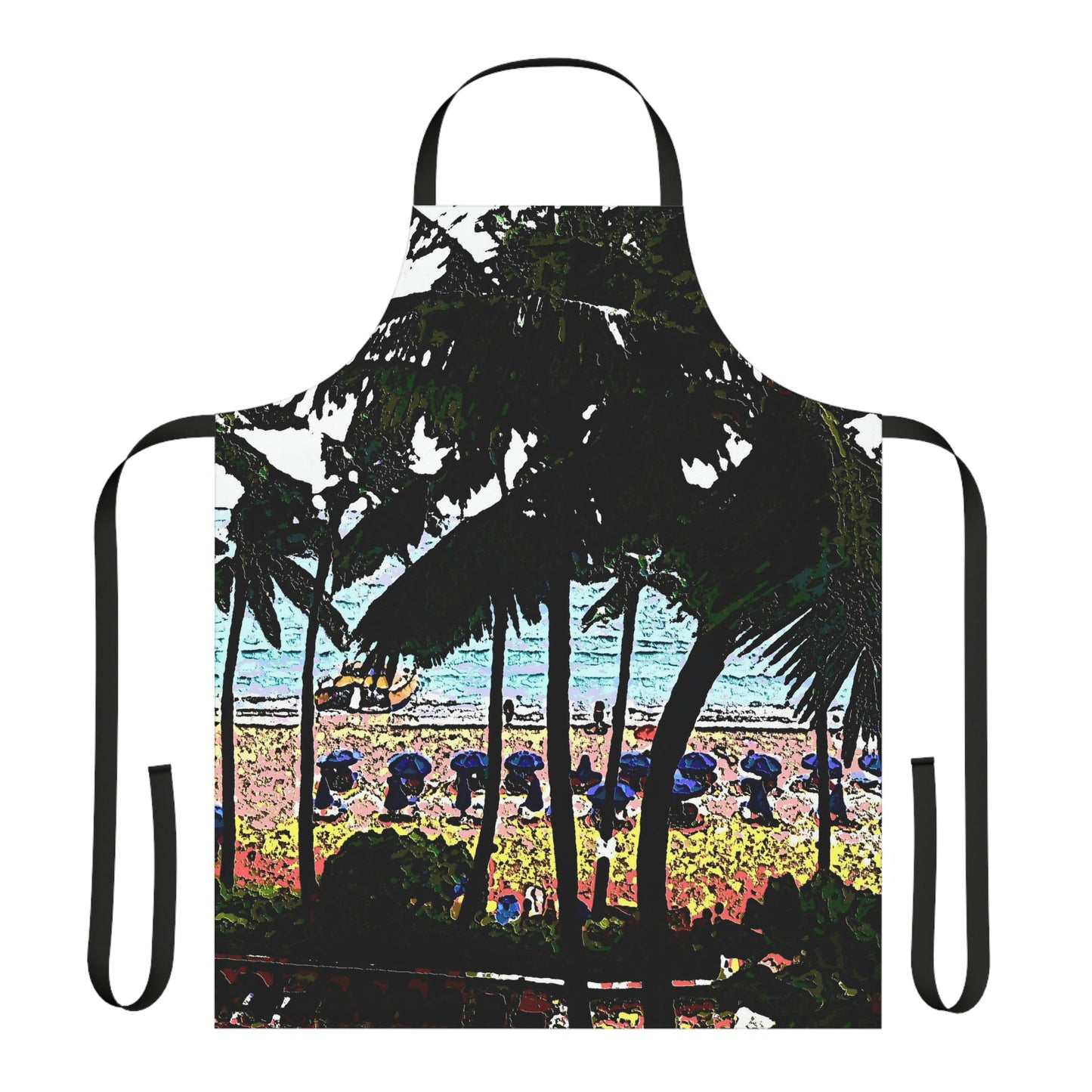 Apron (AOP) ... "A Beautiful Beach Amongst The Palms" ... The Outrigger Waikiki, Honolulu, Oahu ... Original Works ...