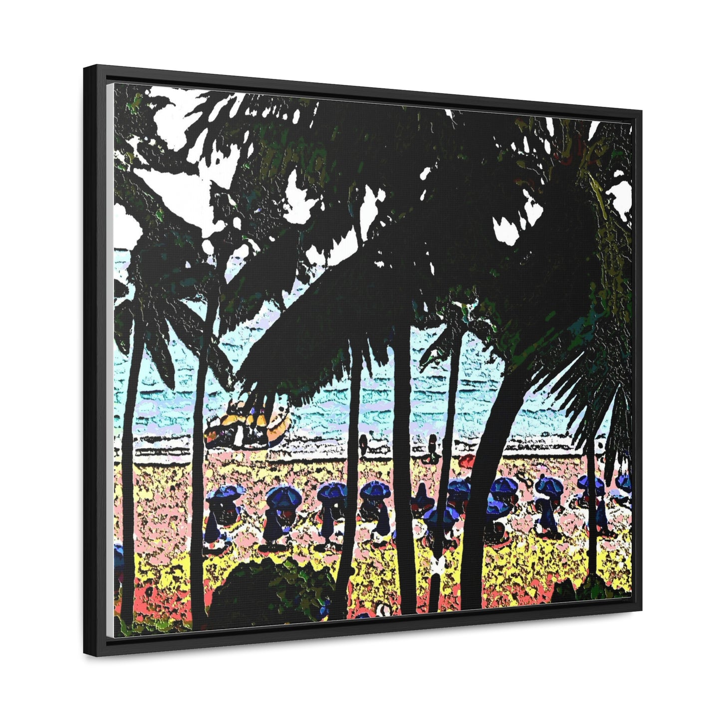 Gallery Canvas Wraps, Horizontal Frame ... "A Beautiful Beach Amongst The Palms" ... The Outrigger Waikiki, Honolulu, Oahu ... Original Works ...