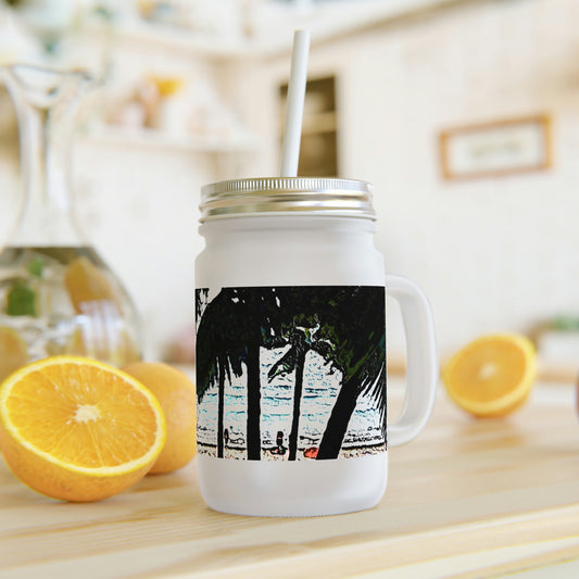 Mason Jar ... "A Beautiful Beach Amongst The Palms" ... The Outrigger Waikiki, Honolulu, Oahu ... Original Works ...