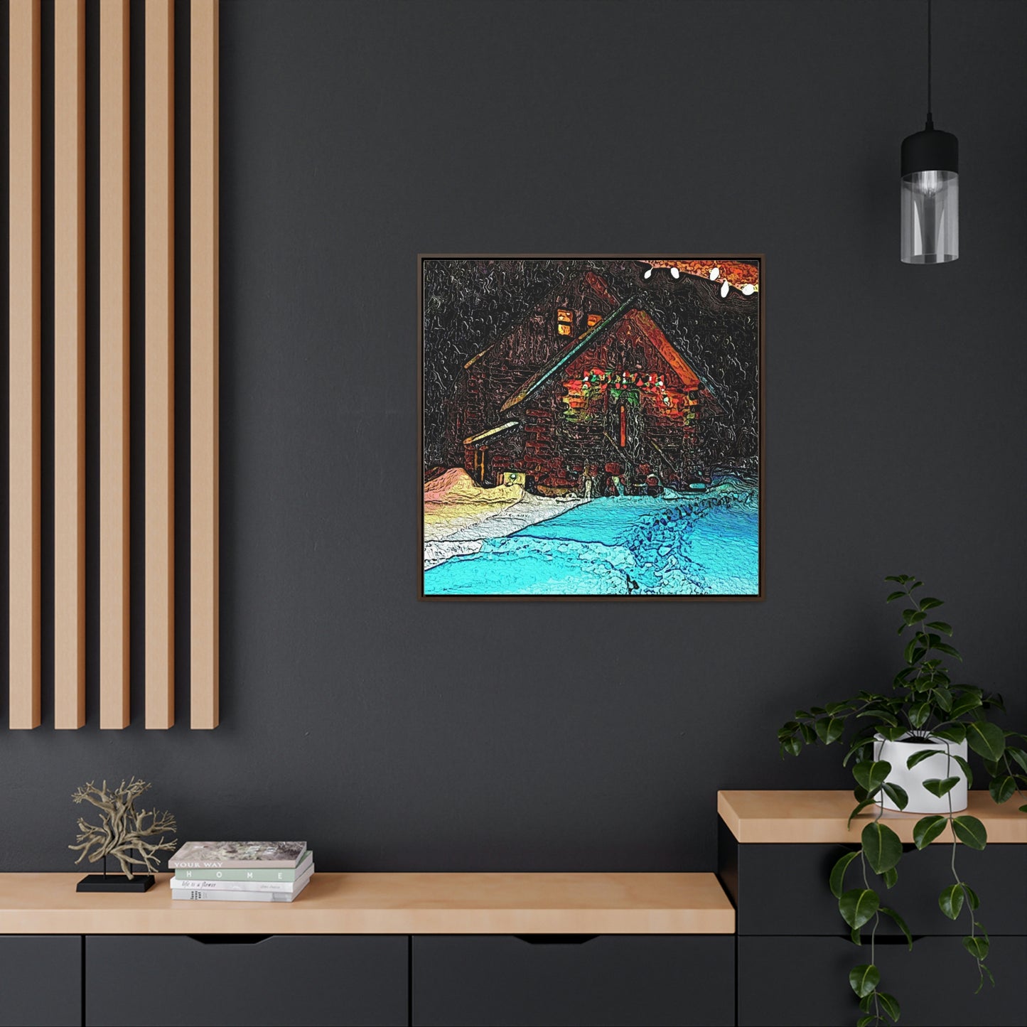 Gallery Canvas Wraps, Square Frame ... A Very Snowy November 2022 ... 'Mountains Of Central Idaho' ... Rhett Creek & Beyond ... Original Works: 10 Hours Rendering Time ...